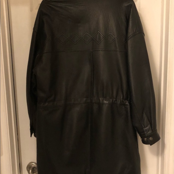 Danier Black Leather Coat - Picture 4 of 5